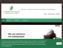 Tablet Screenshot of maxeleadvisors.com